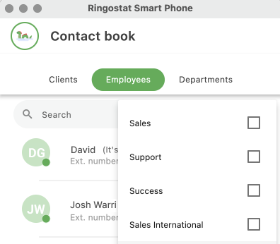 Ringostat Smart Phone, call transfer to departments