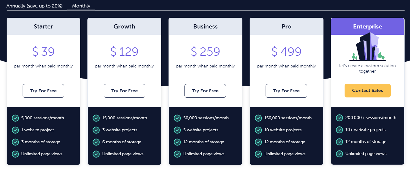 Mouseflow pricing