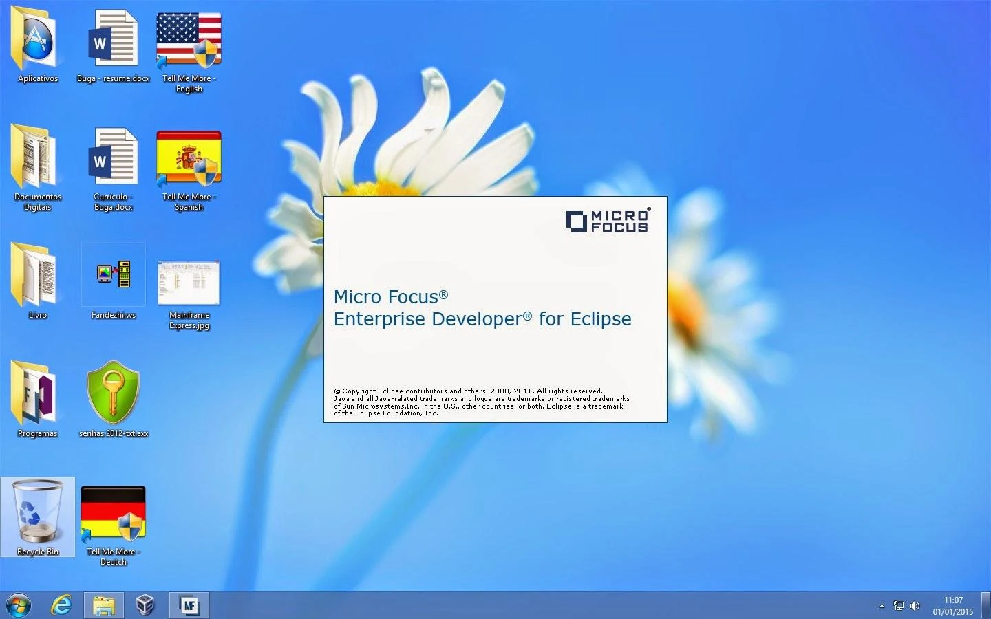 Splash Screen do Micro Focus Enterprise Developer