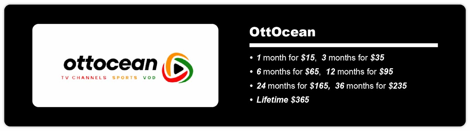 OttOcean pricing