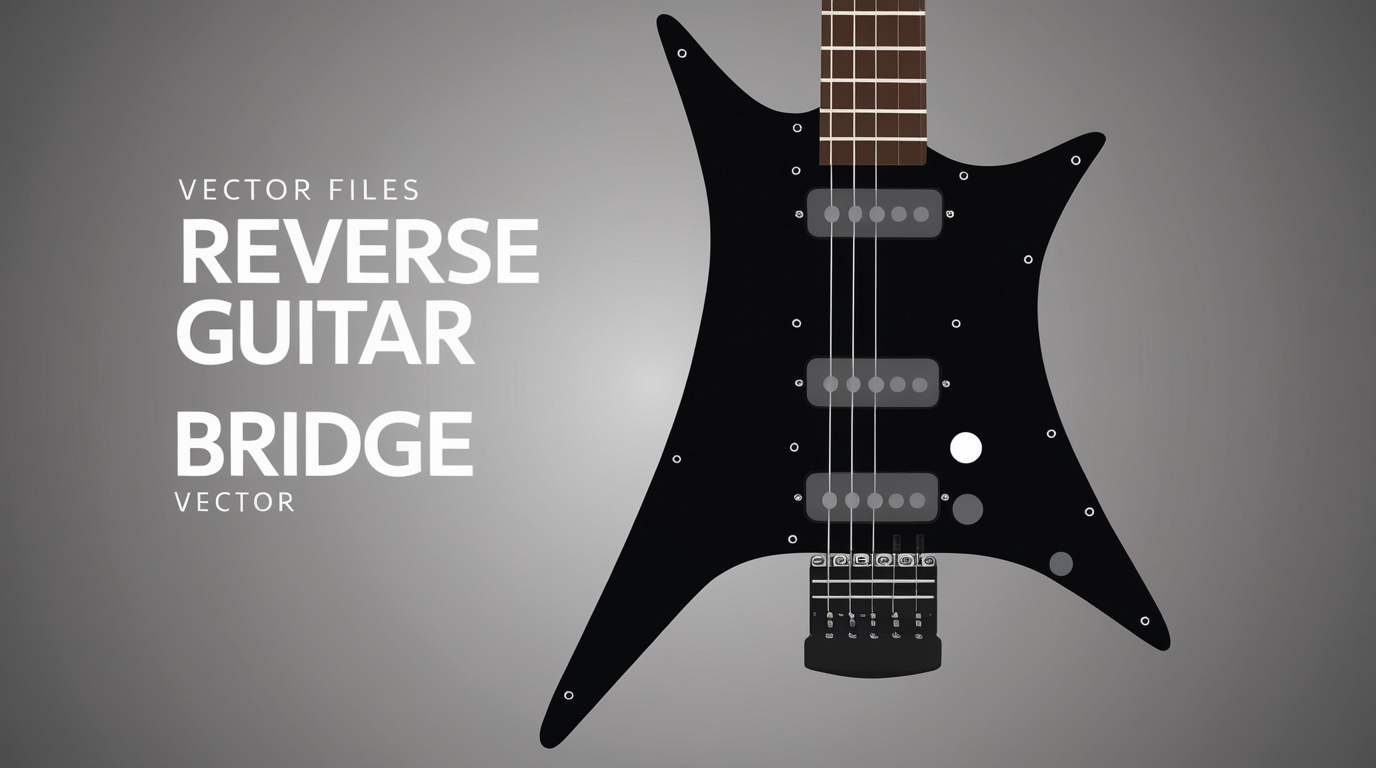 Reverse Guitar Bridge Vector File