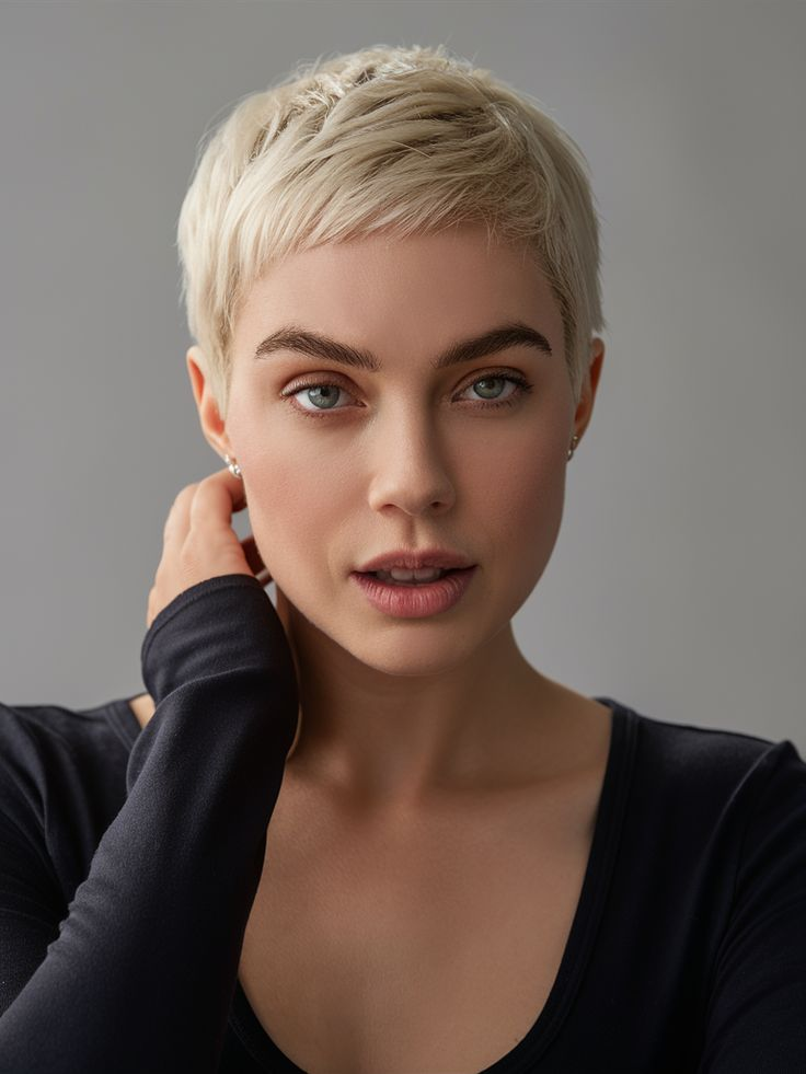 Sleek Modern Pixie for Oval Faces