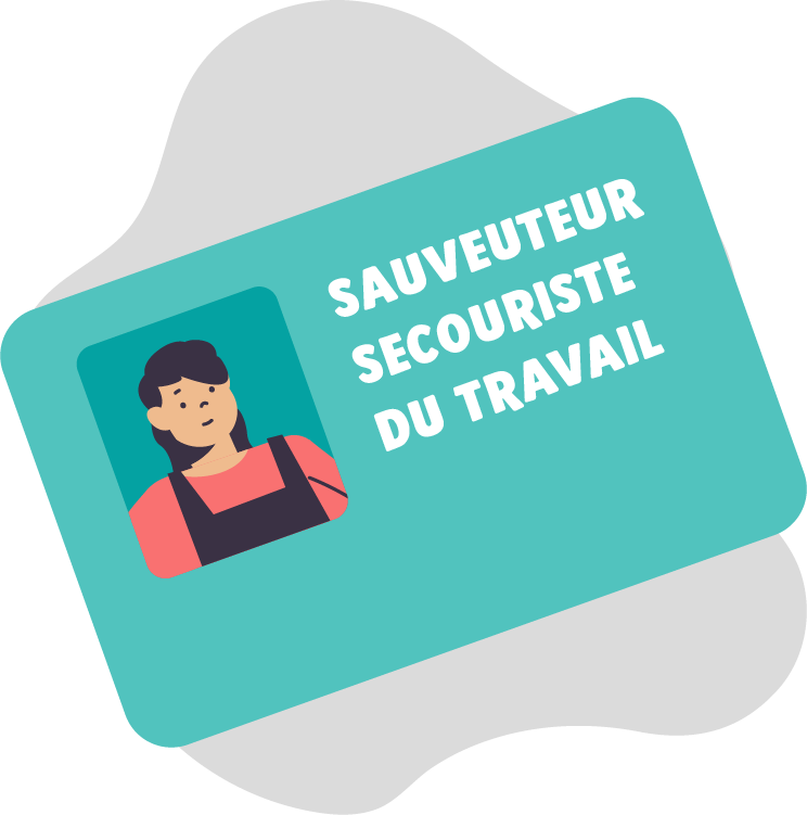 Illustration carte sauveteur secouriste du travail 