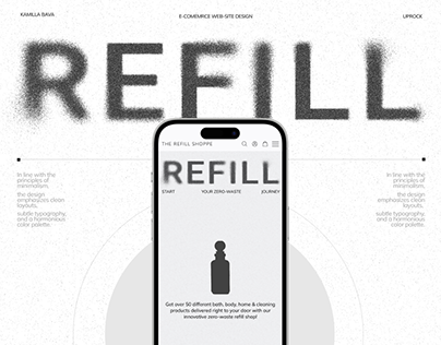 Image from the Refill Shoppe’s Web Design: A Minimalist UI for Sustainability article on Abduzeedo