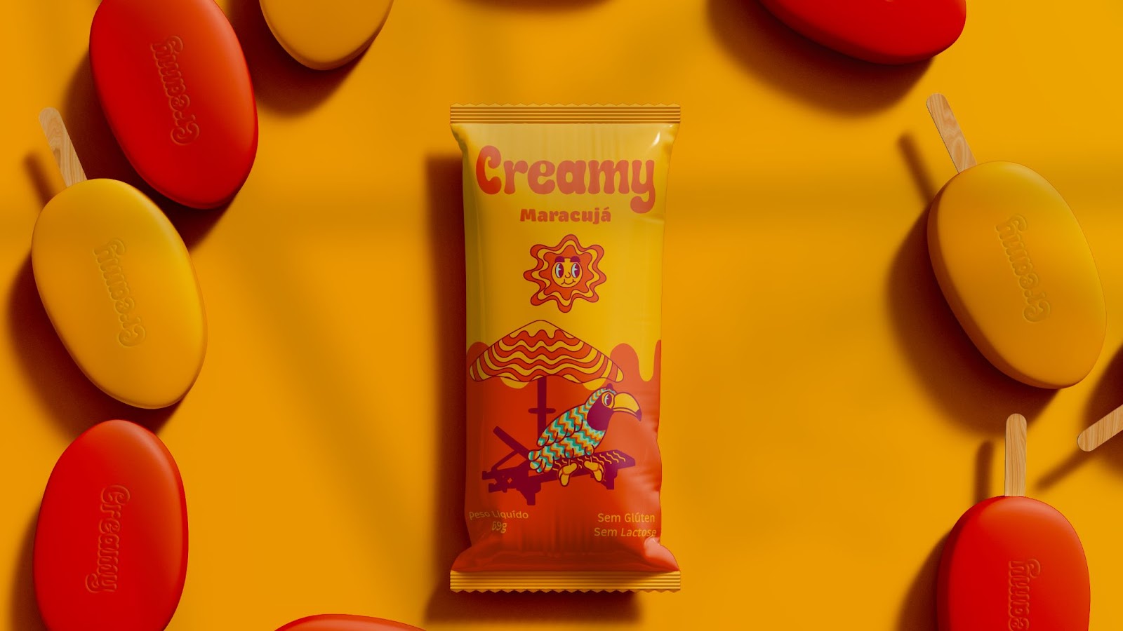 Image from the Creamy: Branding and Visual Identity Rooted in Rio's Vibrant Culture article on Abduzeedo