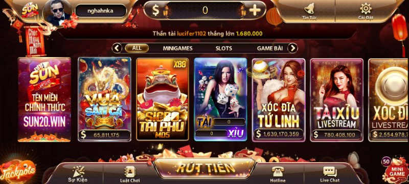 Các loại game đổi thưởng đa dạng