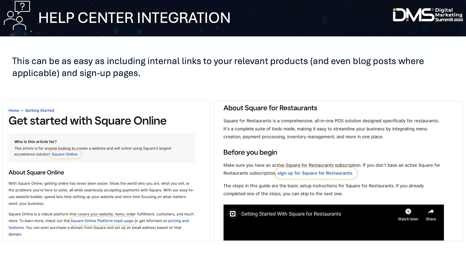 Digital Marketing Summit 2025 integration chart image.