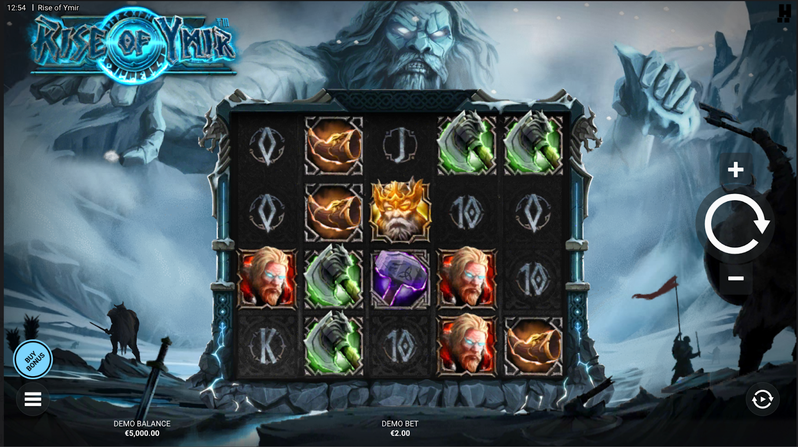 Rise of Ymir slot gameplay