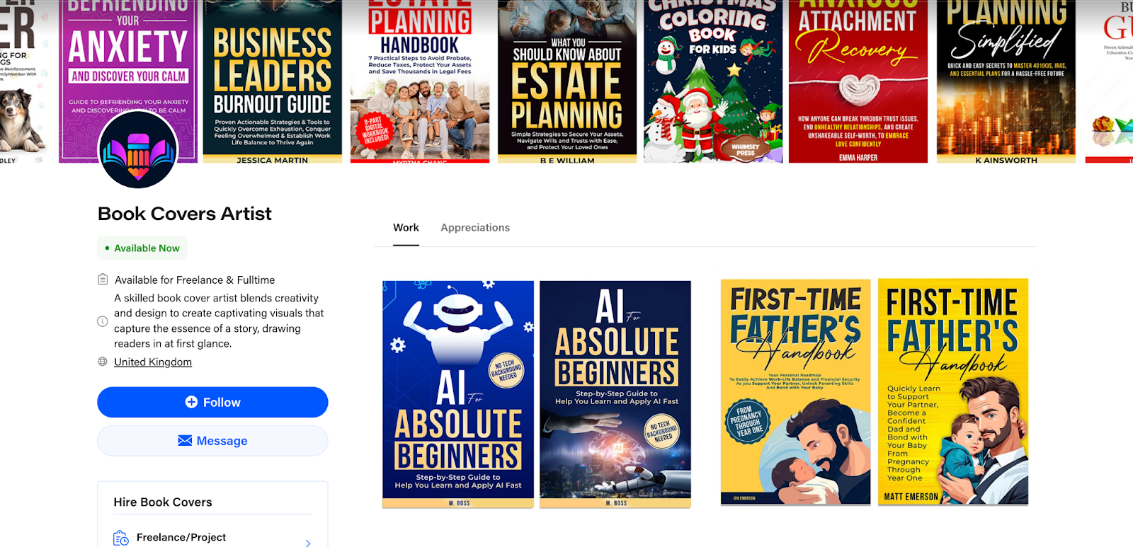 example behance profile