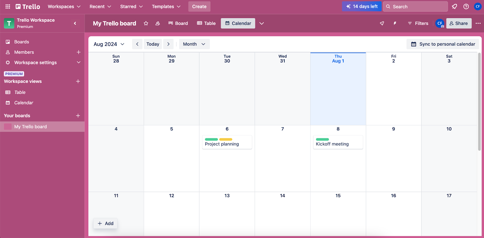 best online calendar app trello