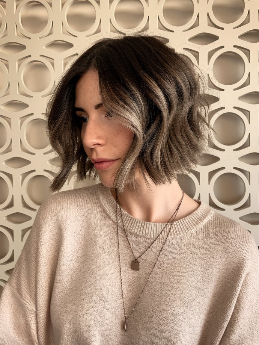 42. Short Bob with Middle Part