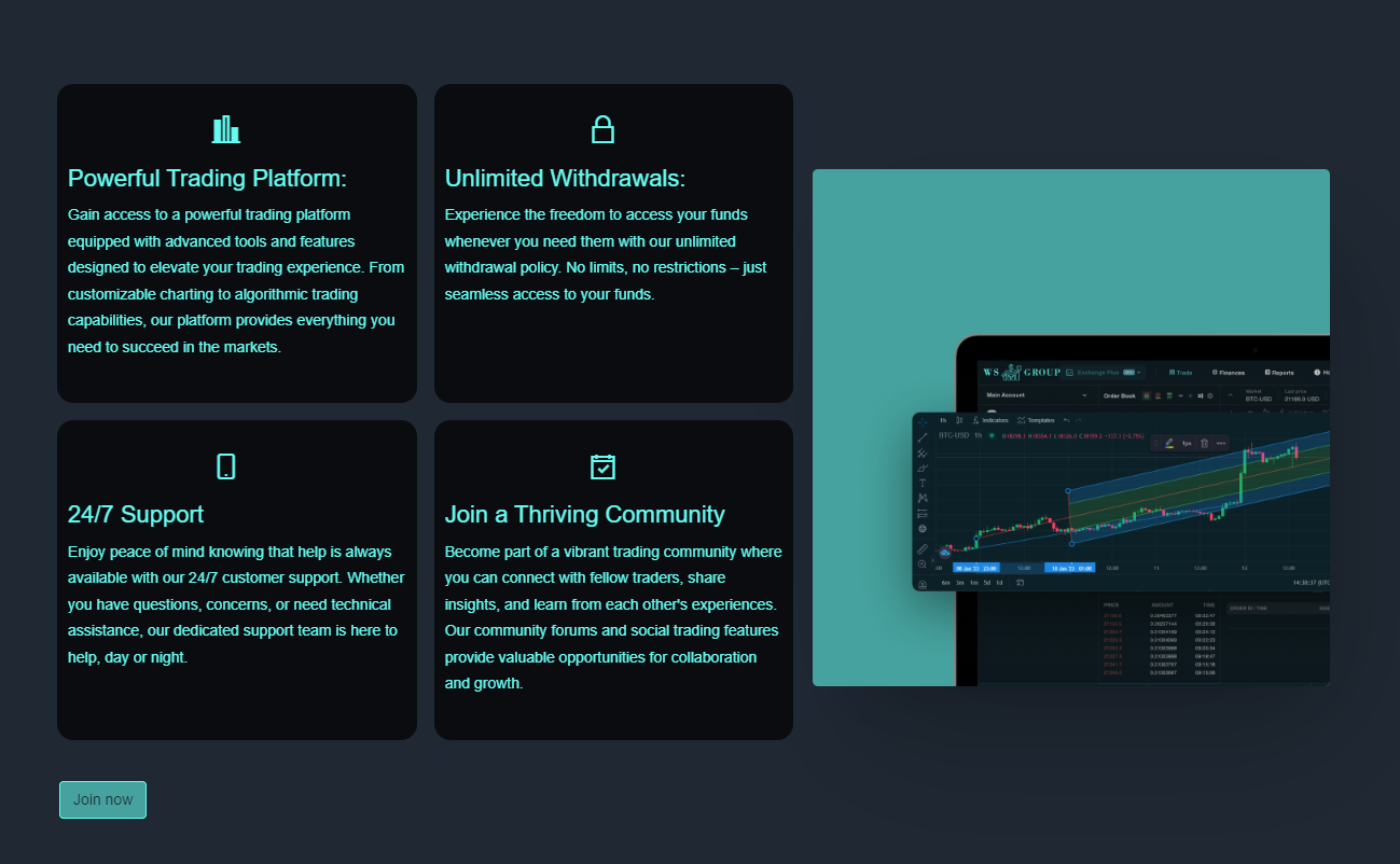 WS GROUP advantages