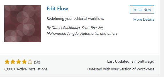 a screenshot of edit flow a  WordPress Plugins for Authors