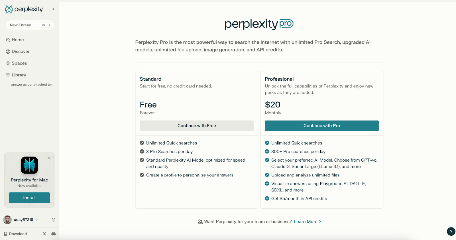 perplexity pricing