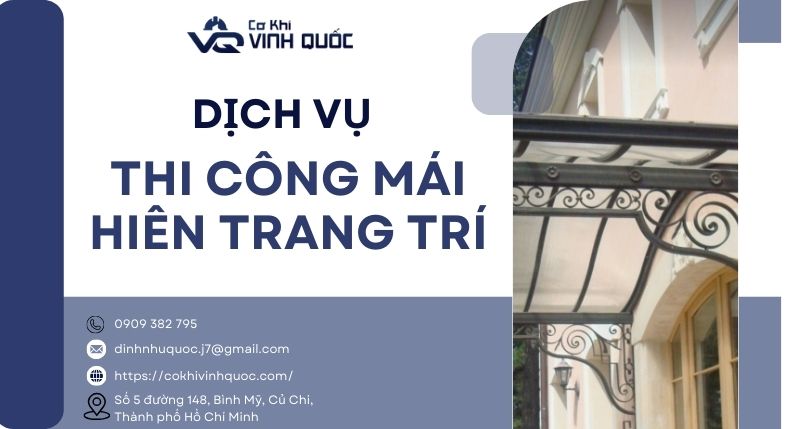 thi công mái hiên trang trí 1