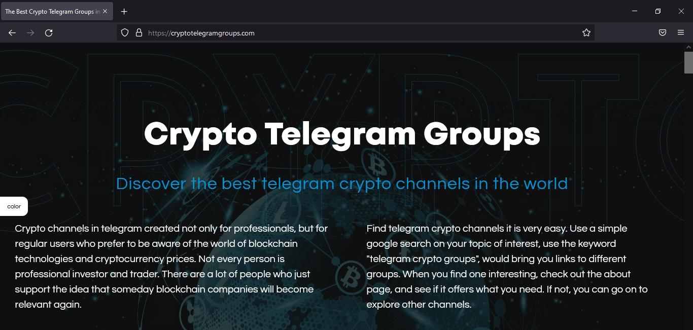 Crypto Telegram Groups on Mozilla Firefox 