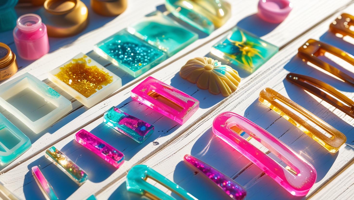 Vibrant Resin Hair Clips and Barrettes