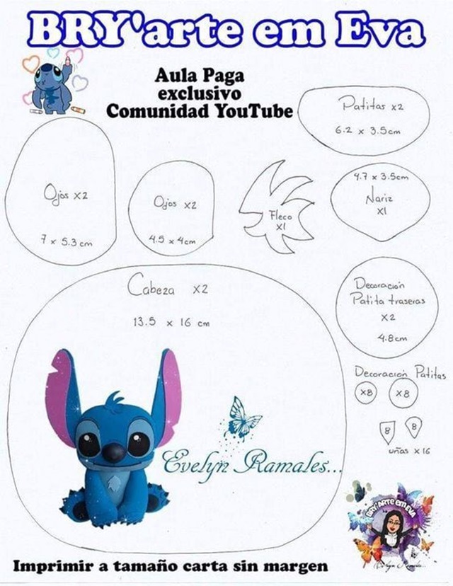 moldes do stitch para imprimir