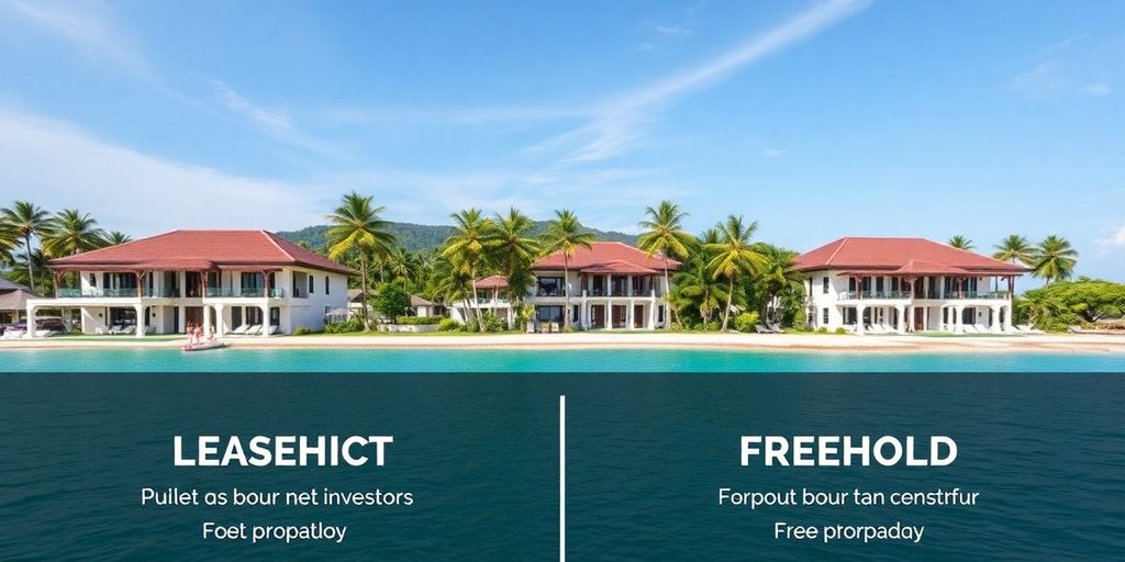 Beachfront villas in Phuket, Thailand, highlighting property ownership.