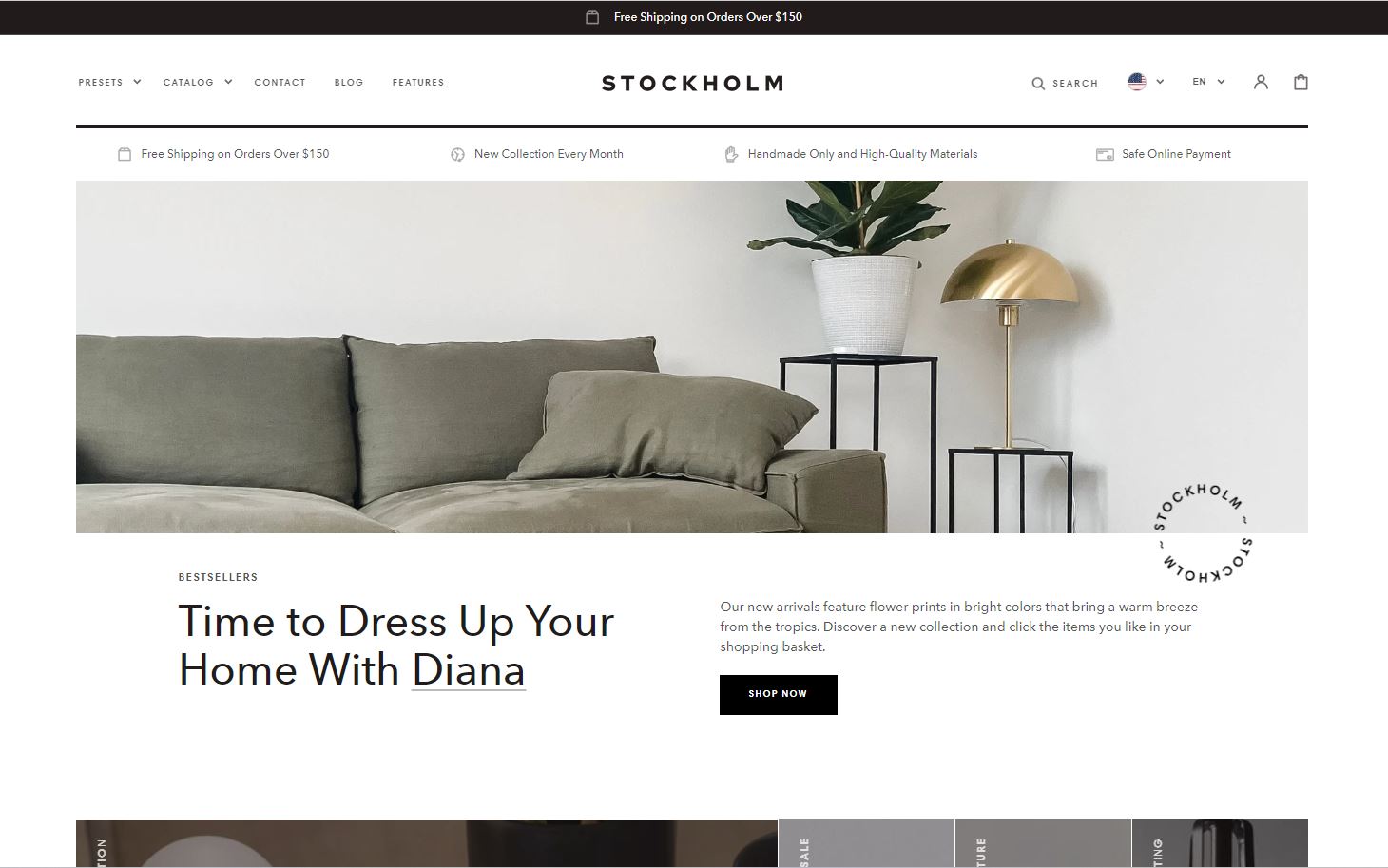 Stockholm shopify theme