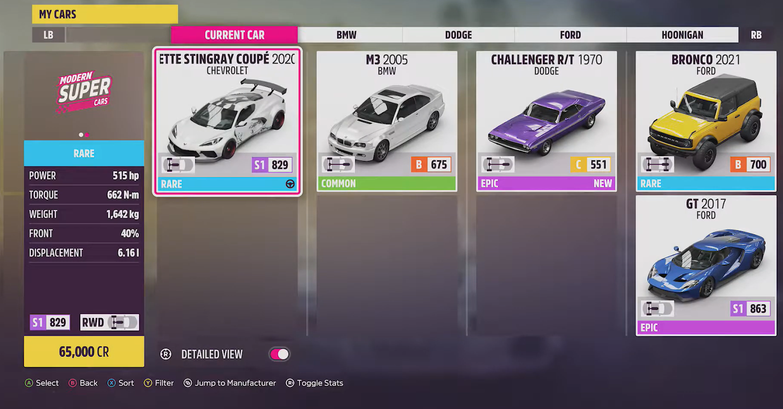 Car upgrades in FH5