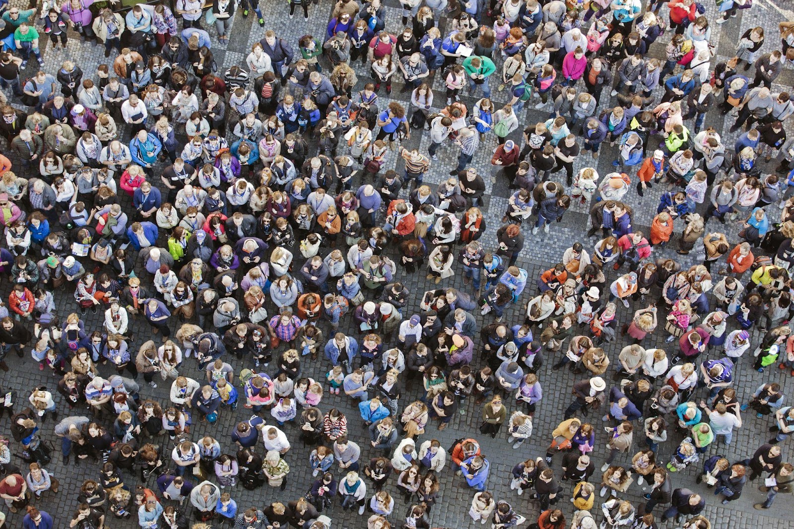 Crowd of people on a street