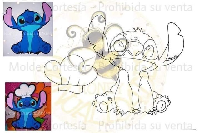 Moldes do Stitch eva