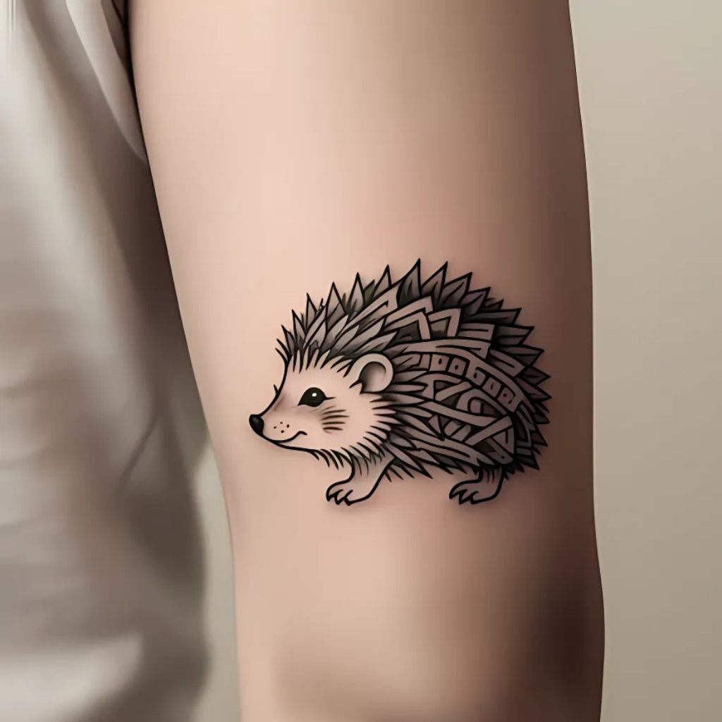 Tribal Hedgehog Tattoo