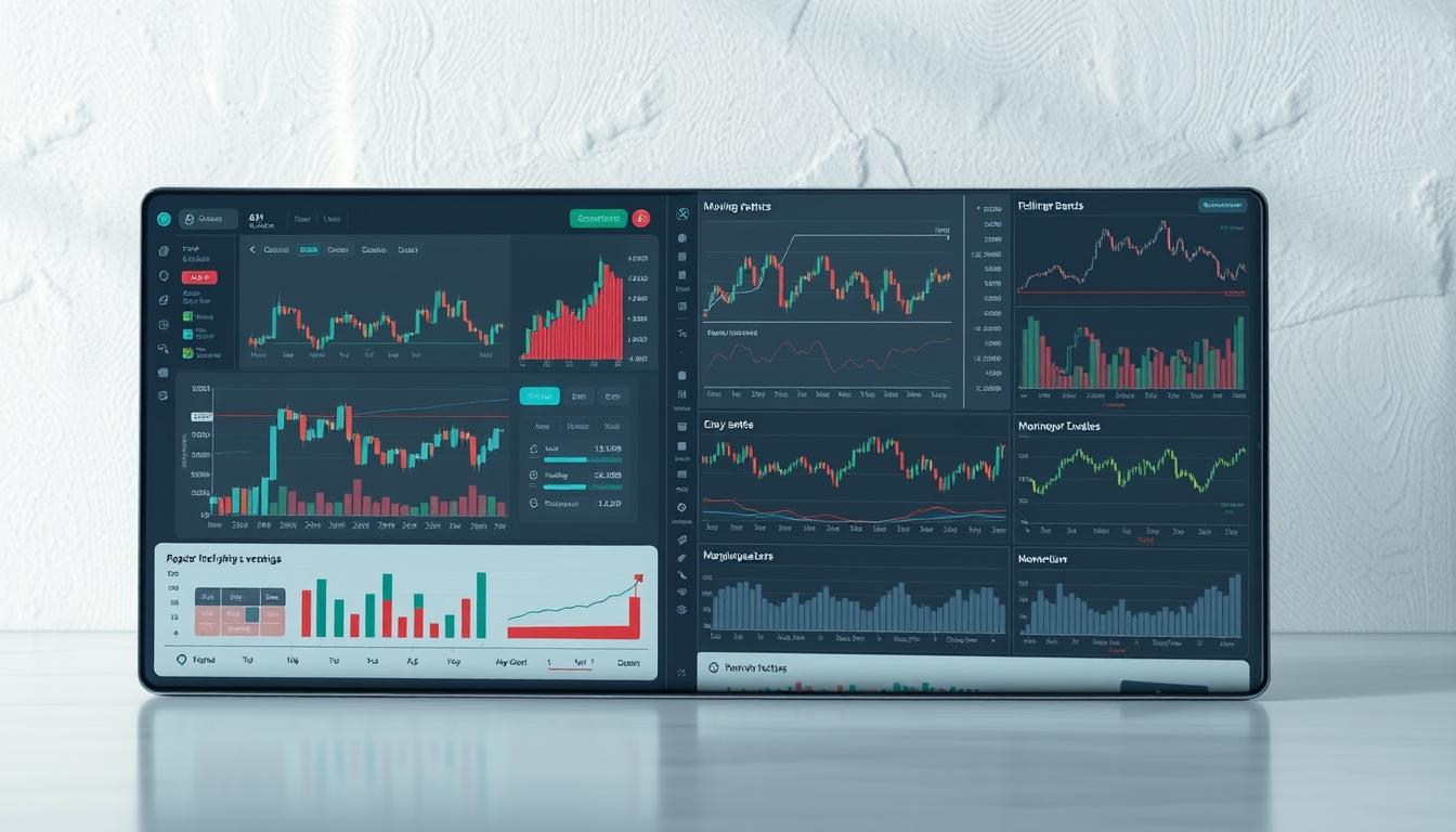 gráficos avançados e indicadores técnicos