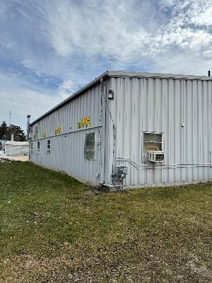 Photo of aging bus garage