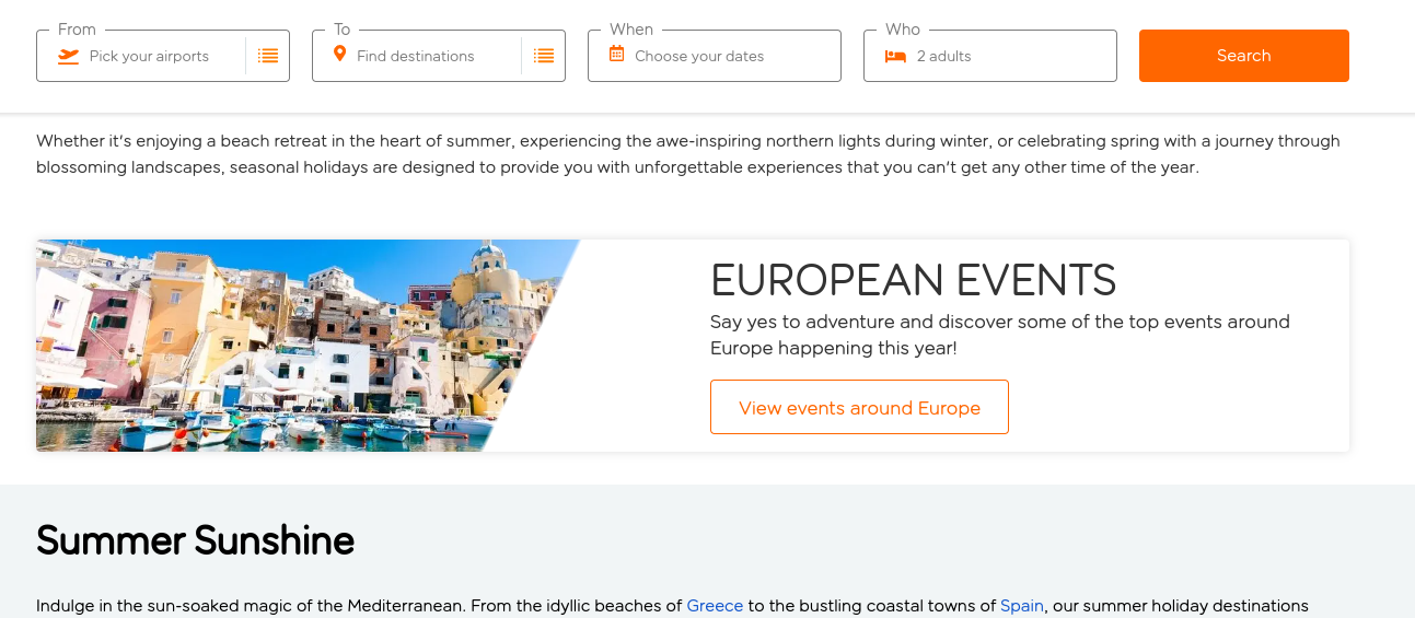 EasyJet seasonal 