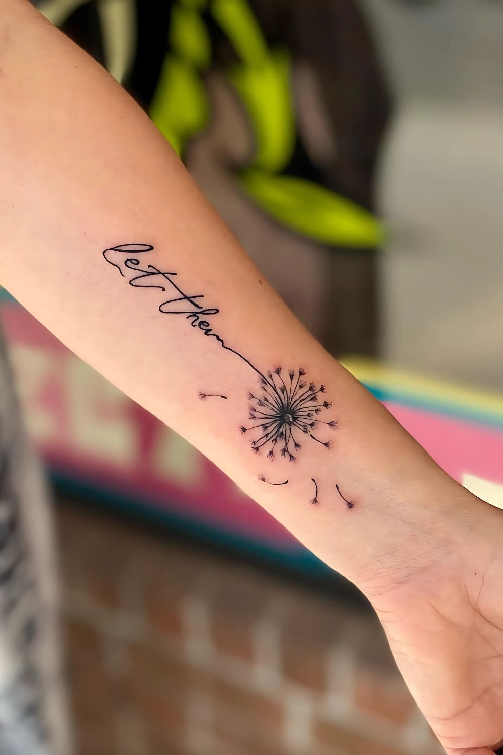 Let Them Dandelion Empowerment Tattoo