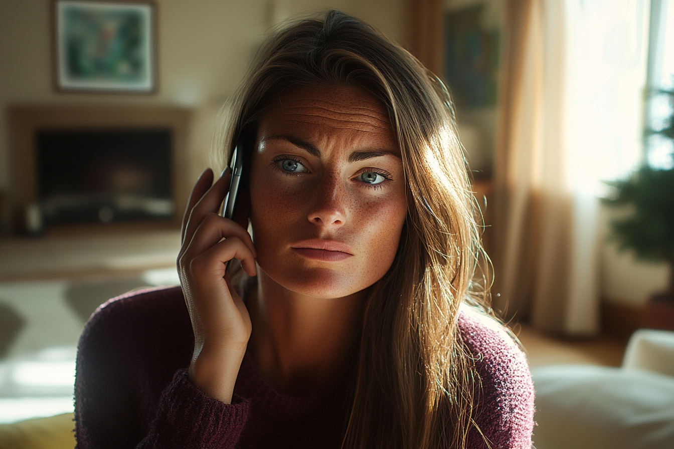 A woman talking on the phone | Source: Midjourney