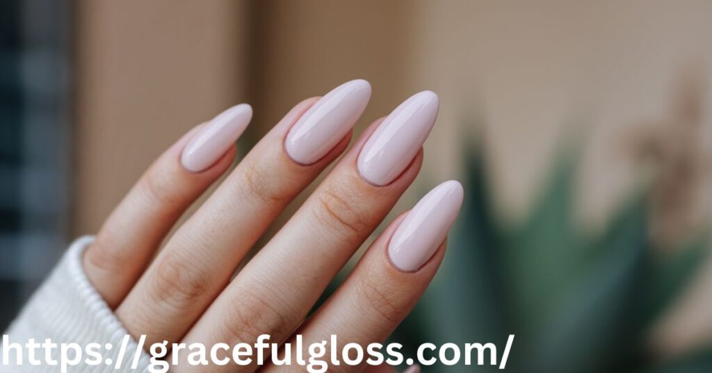 Long Almond Nails with Slim Tips