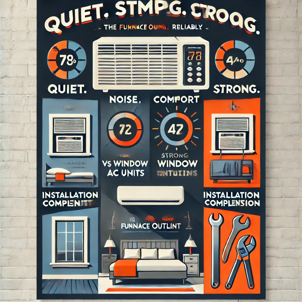 Financial-themed HVAC banner with icons of piggy banks and electricity bills; phrase: “Spend. Save. Last. Value. Smart.” and The Furnace Outlet name in navy and orange tones.