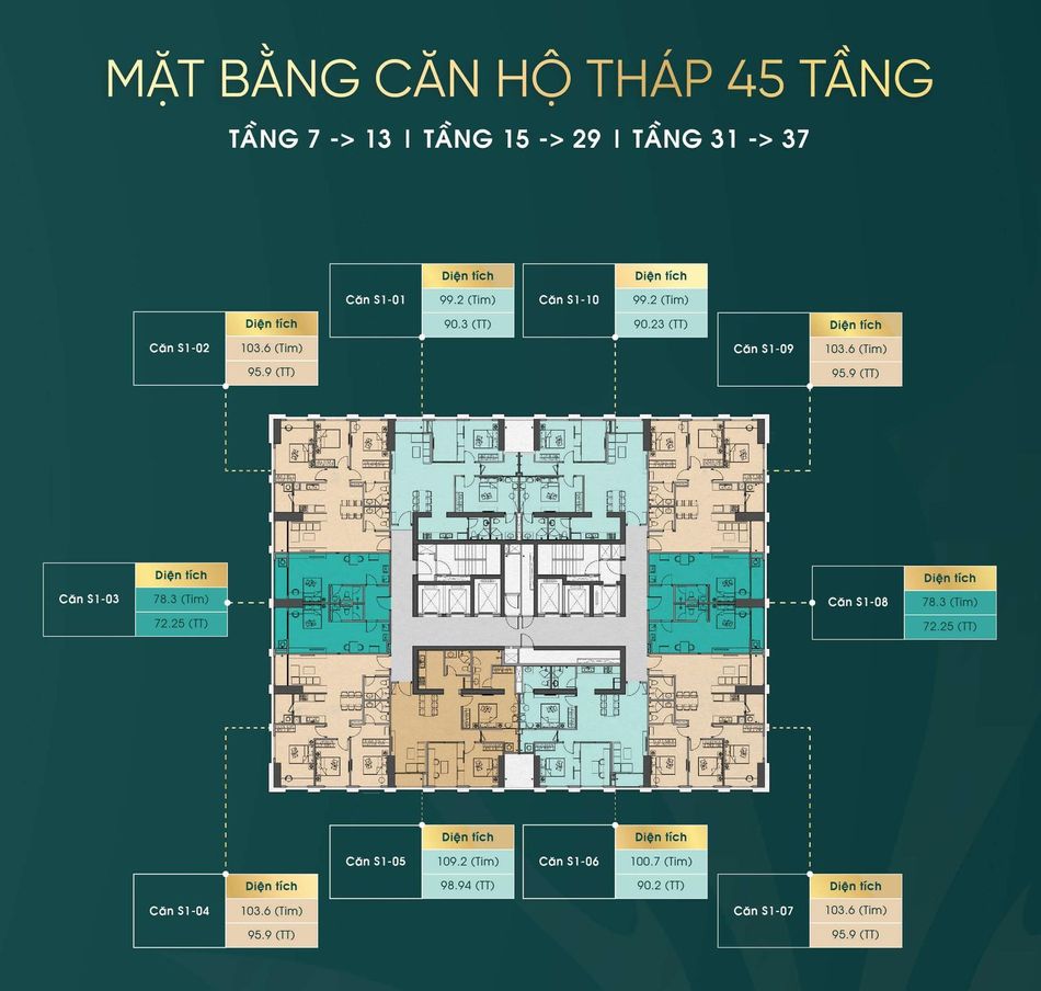 Mặt bằng dự án Grand Sunlake Văn Quán 2