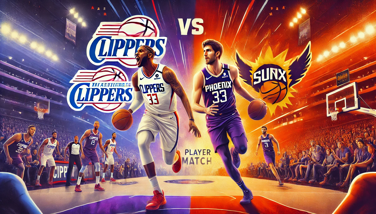 la clippers vs phoenix suns match player stats​