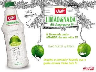 Limonada Del Valle com sabor amargo