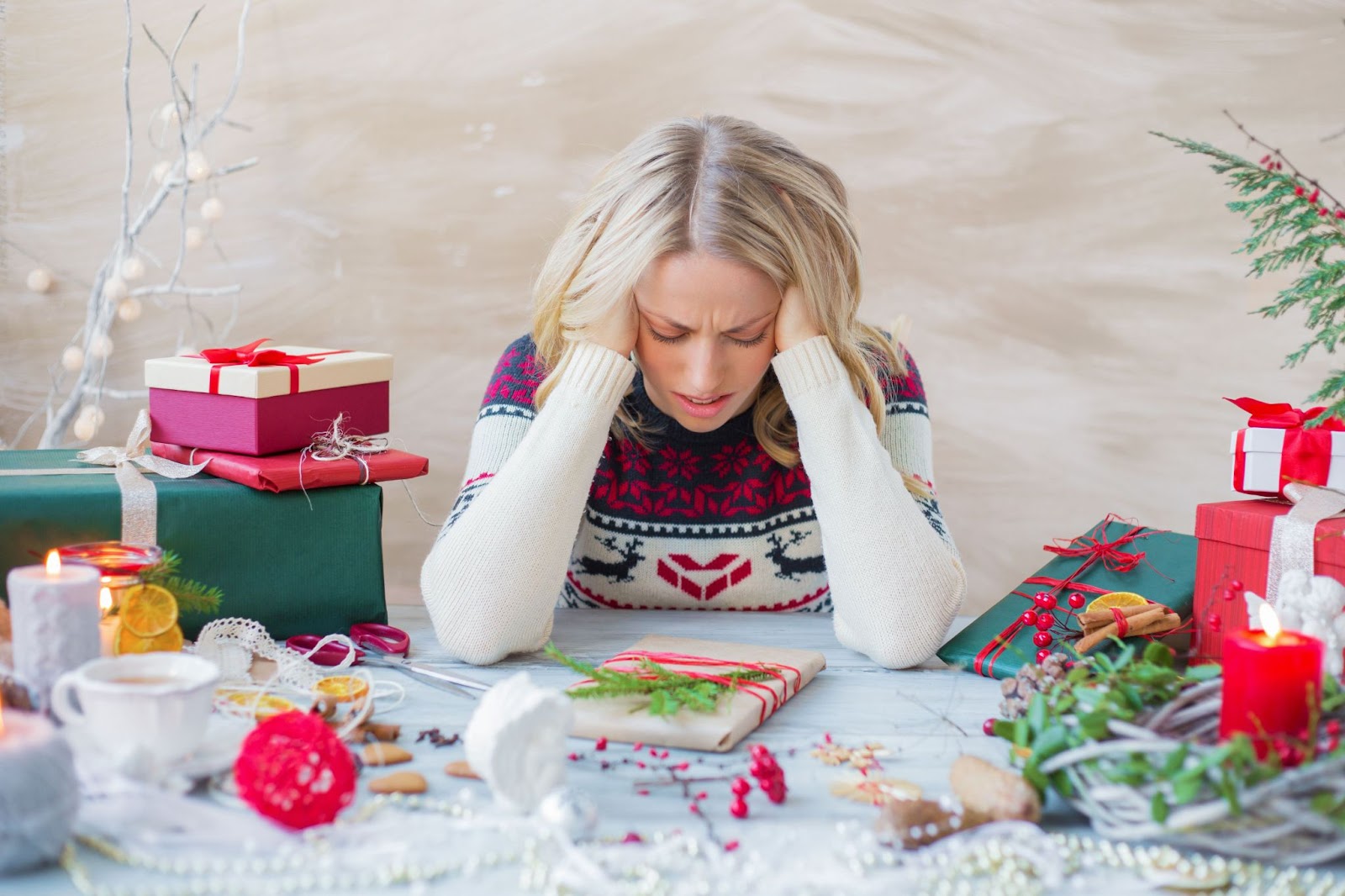 5 simply tips woman stressed during the holidays