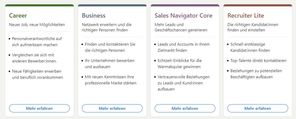 Sales Navigator LinkedIn Pakete