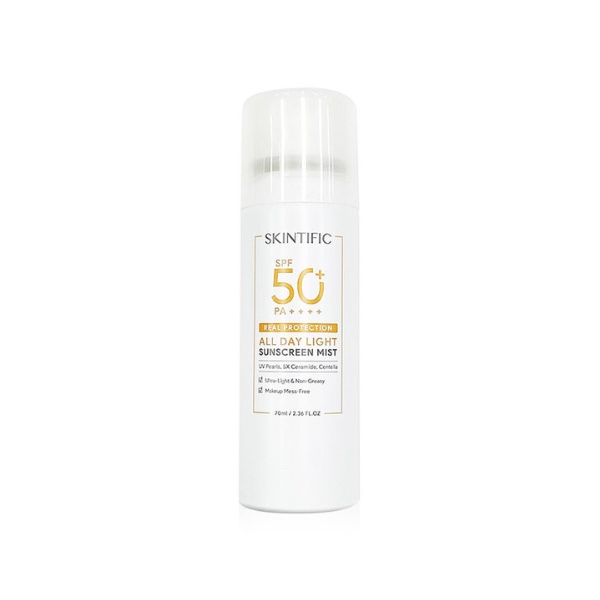 สเปรย์กันแดด Skintific สคินทิฟฟิค เรียล โพรเทคชั่น ออล เดย์ ไลท์ ซันสกรีน มิสท SPF50+ PA++++