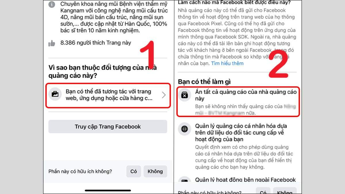 ẩn quảng cáo trên facebook