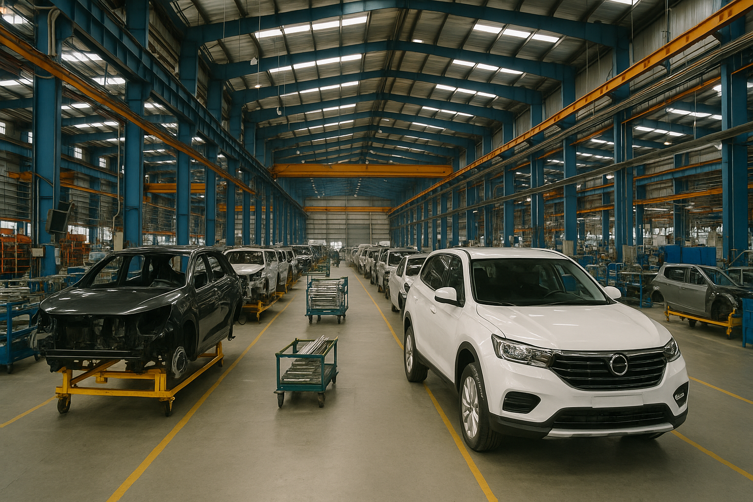 a car assembly factory
