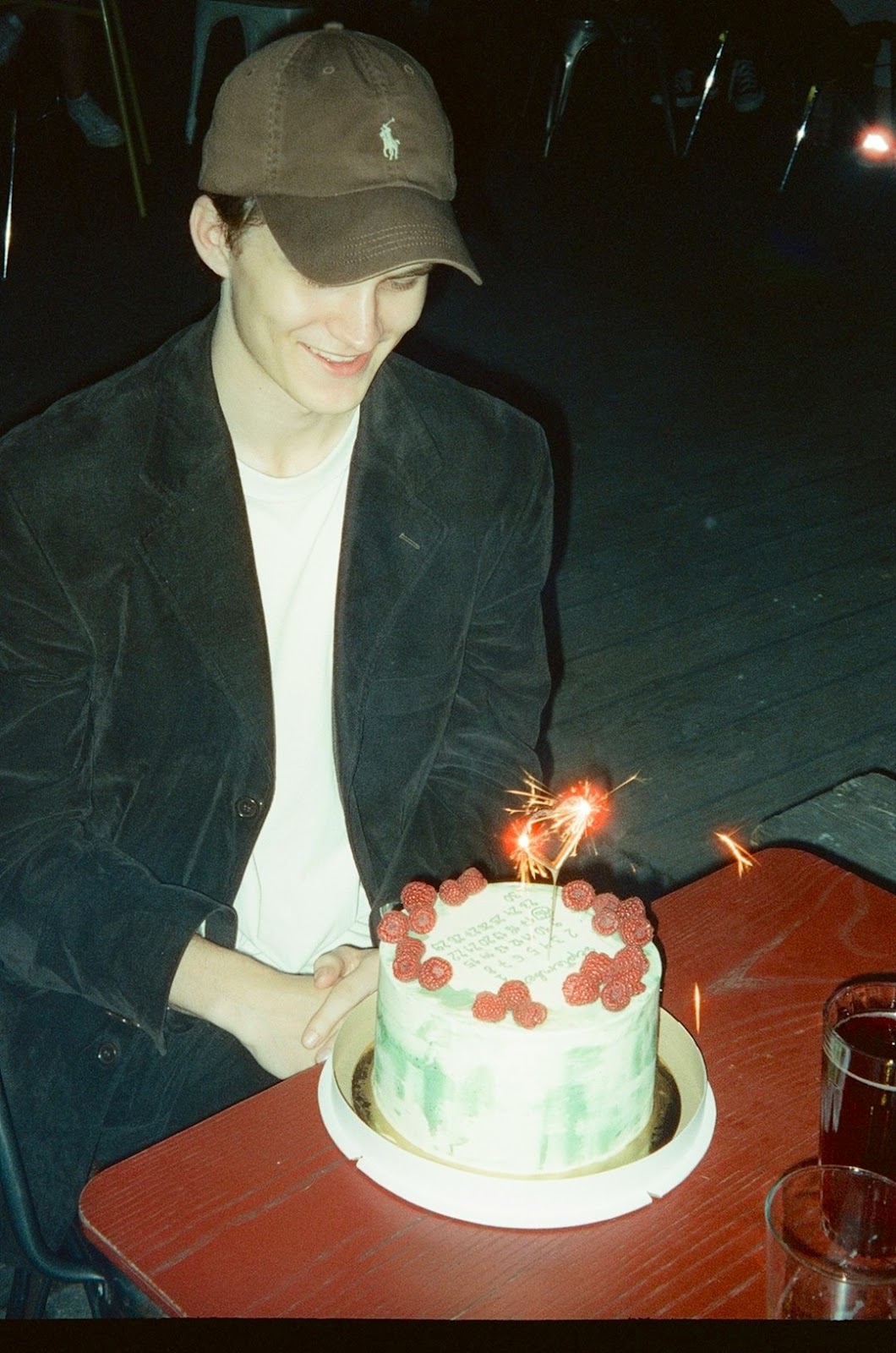 Birthday cake with a face