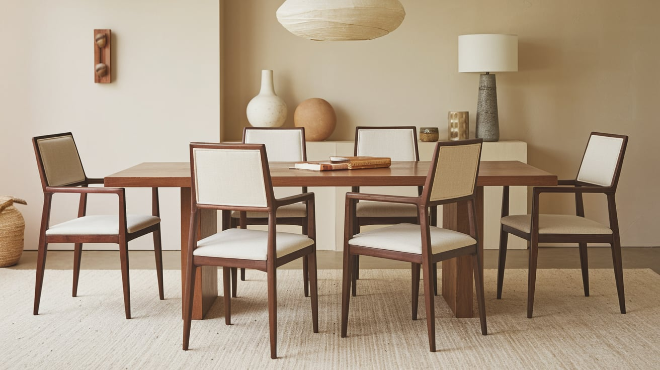 aberll solid wood upholstered dining chairs​