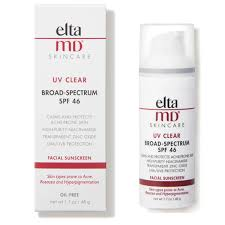 EltaMD UV Clear Broad-Spectrum SPF 46 for lightweight, oil-free sun protection ideal for acne-prone and sensitive skin