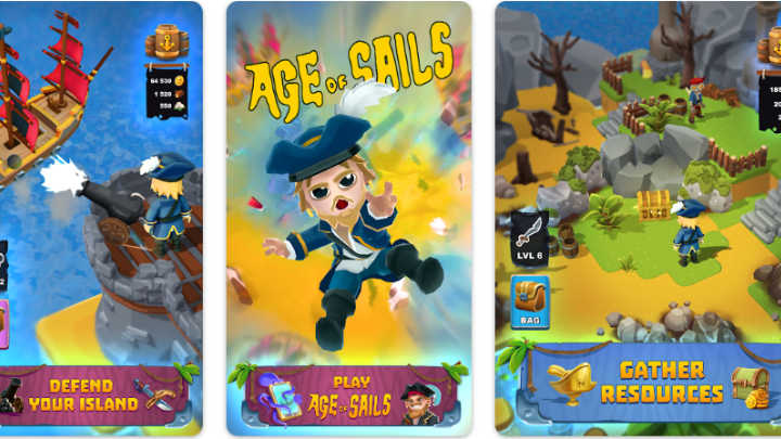 Image showing Age of Sails ship Captain and other game scenes