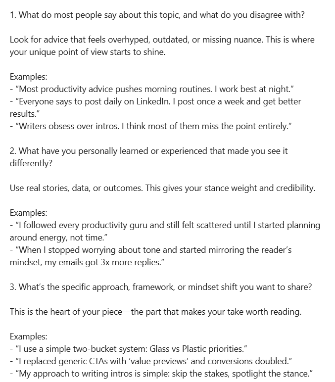 LinkedIn post example