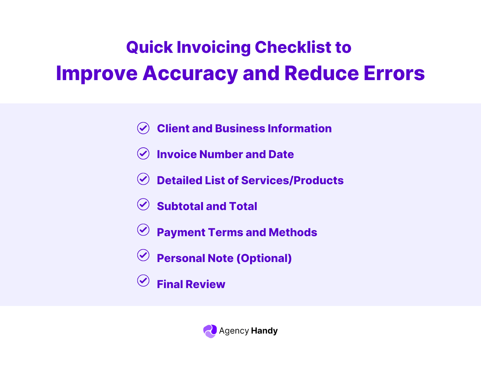 Quick Invoicing Checklist to Improve Accuracy and Reduce Errors